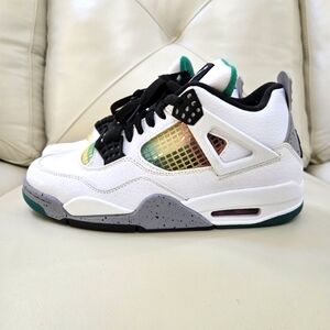 Jordan 4 Retro Lucid Green Rasta Women's Size 8 AQ9129-100